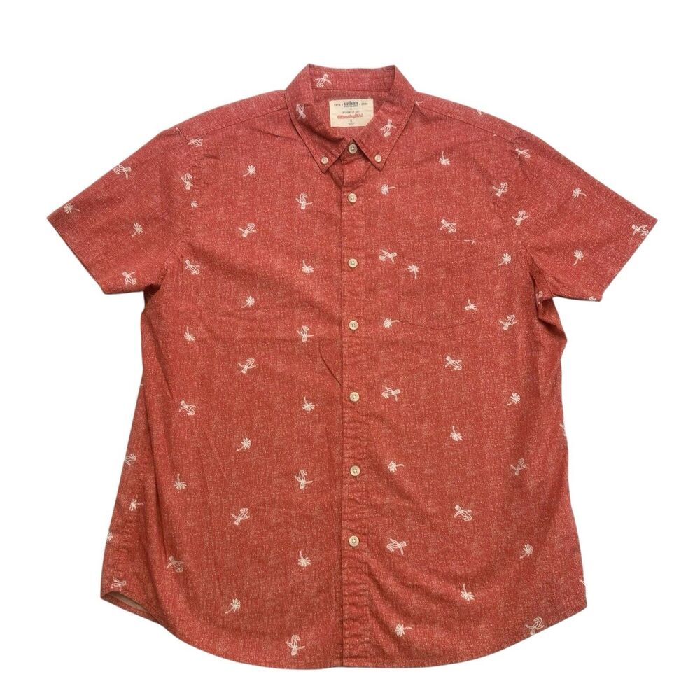 Urban Pipeline Shirt Mens XL Red White Birds Awesomely Soft Short Sleeve